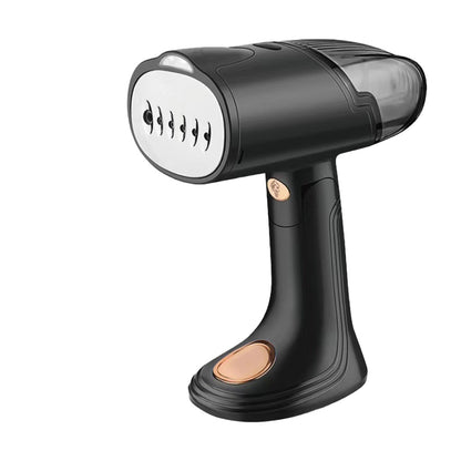 Aparat de Calcat Vertical Portabil cu Abur, Klevo, Putere 1500W, Rezervor Detasabil de 138ml, Priza, Functie Anti Calcar si Auto Curatare, Pliabil, cu Perie, 20x10.5x8 cm, Negru