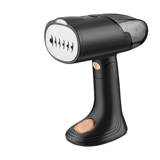 Aparat de Calcat Vertical Portabil cu Abur, Klevo, Putere 1500W, Rezervor Detasabil de 138ml, Priza, Functie Anti Calcar si Auto Curatare, Pliabil, cu Perie, 20x10.5x8 cm, Negru
