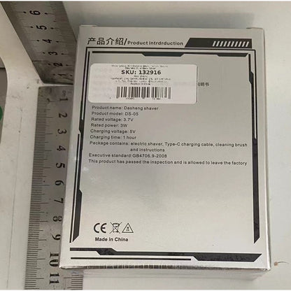 Mini Aparat de Ras Electric, Klevo, din ABS cu Fibra de Carbon, Portabil, Cap Rotativ Detasabil cu 2 Lame de Otel, Rezistent la Apa, Incarcare Type-C, Autonomie 45 min, Argintiu