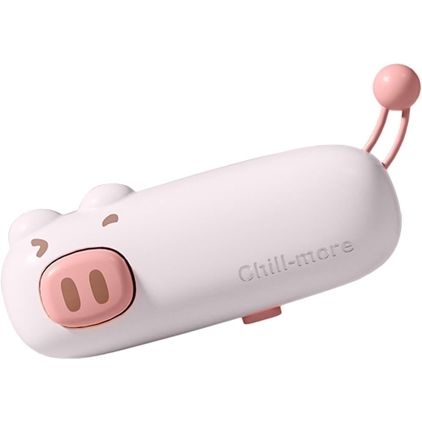 Aparat de Sigilat Ambalaje, Klevo, Incarcare USB Tip C, 400 mAh, 10.2 x 3.7 x 4.3 cm, Model Porc, Roz