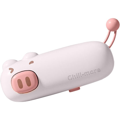 Aparat de Sigilat Ambalaje, Klevo, Incarcare USB Tip C, 400 mAh, 10.2 x 3.7 x 4.3 cm, Model Porc, Roz