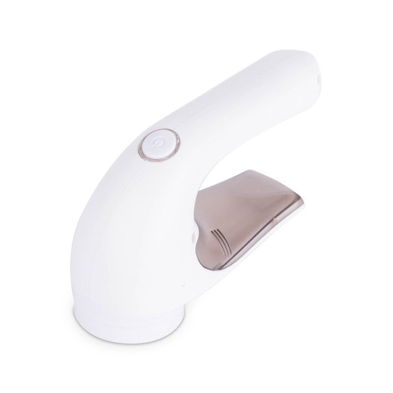 Aparat Pentru Curatat Scame, Par Si Praf, Klevo, Trimmer pentru Diferite Tipuri De Material, Cu Lame Din Otel Inoxidabil, Maner Ergonomic, Incarcare Prin USB, 15x6x9 cm, Alb