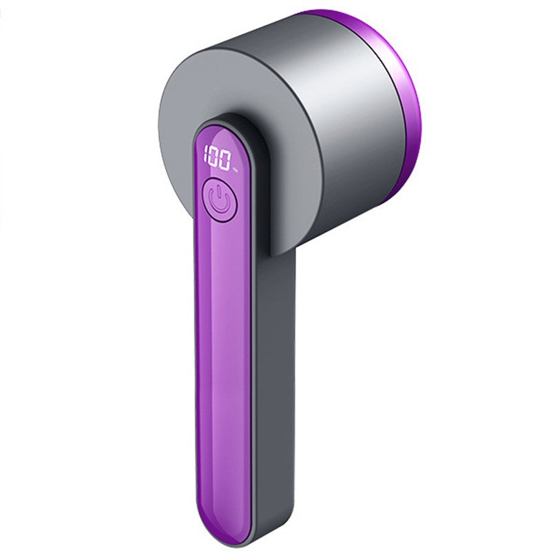 Aparat Pentru Curatat Scame, Par Si Praf, Klevo, Trimmer pentru Diferite Tipuri De Material, Cu Lame Din Otel Inoxidabil, Maner Ergonomic, Incarcare Prin USB, Negru Mov