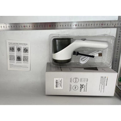 Aparat Scame si Par Haine, Klevo, Electric, USB inclus, Periuta Curatare, pentru Diferite Tesaturi, 3 Trepte, 20.5 x 8.8 x 7 cm, Alb