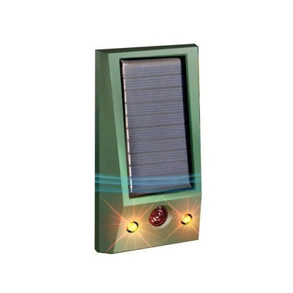 Aparat Solar LED cu Ultrasunete, Klevo, Repelent pentru Animale Mari si Mici, Lumina Rosie si Alba, Anti Rozatoare, Anti Insecte, Frecventa 9-36.5KHZ, 12 X 6.5 cm, Verde