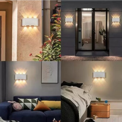 Aplica pentru Perete, Klevo, Interior/Exterior, Rezistenta la Umezeala IP65, 8 W, Lumina Calda, Aluminiu, 22x8 cm, Alb