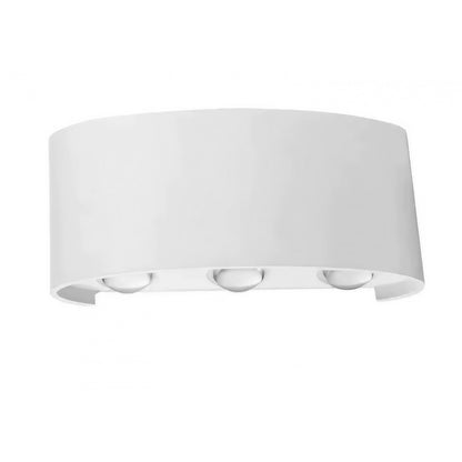 Aplica pentru Perete, Klevo, Interior/Exterior, Rezistenta la Umezeala IP65, 8 W, Lumina Calda, Aluminiu, 22x8 cm, Alb