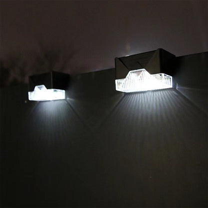 Aplica solara LED Klevo, ABS/Policarbonat, rezistenta la apa IP65, pentru trepte, borduri, terasa, 1.2V, 600mah, 7.9 x 5 cm, lumina alb rece, negru