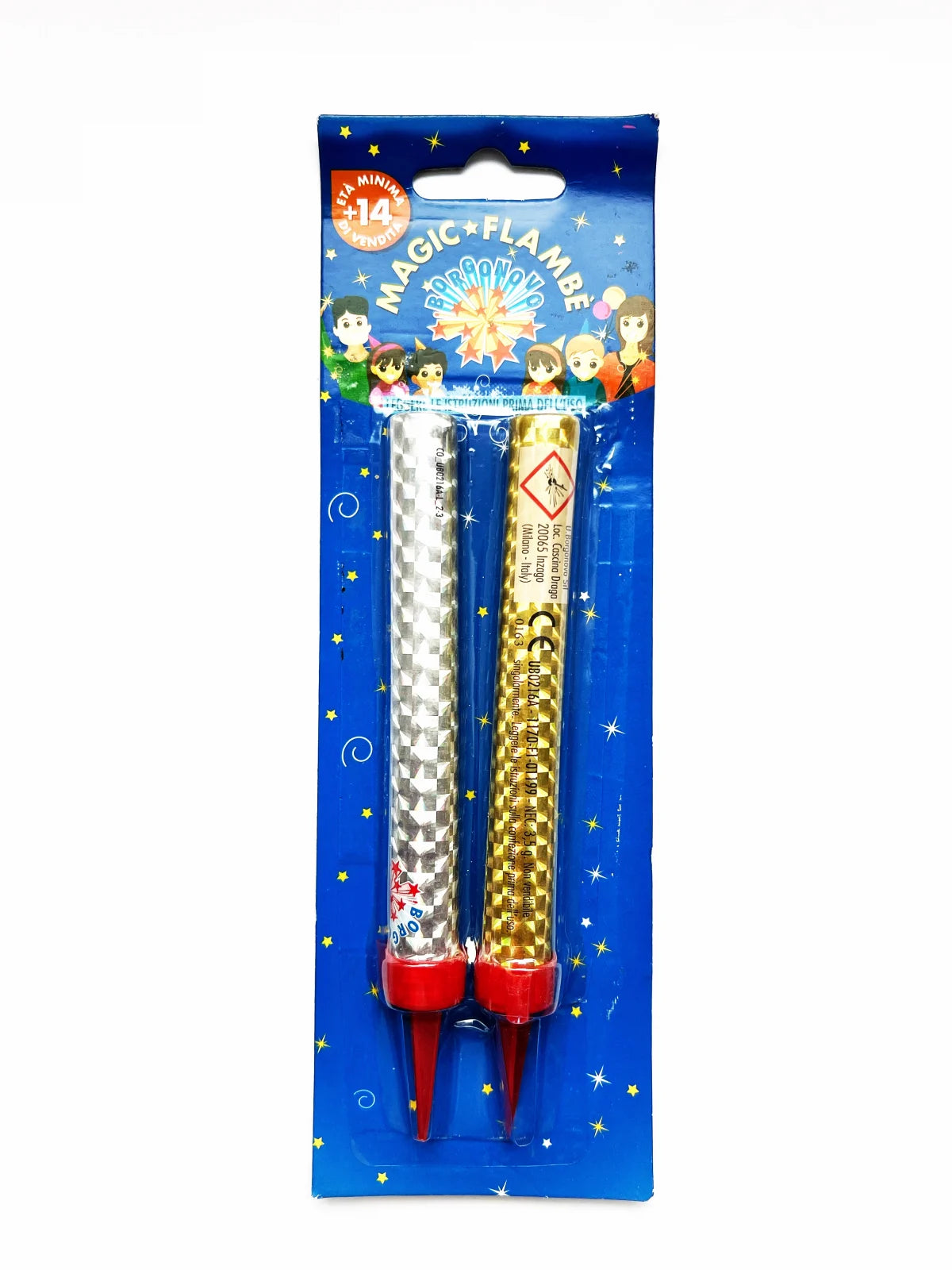 Artificii pentru Tort Aurii -Argintii - Set 2 buc 15 CM
