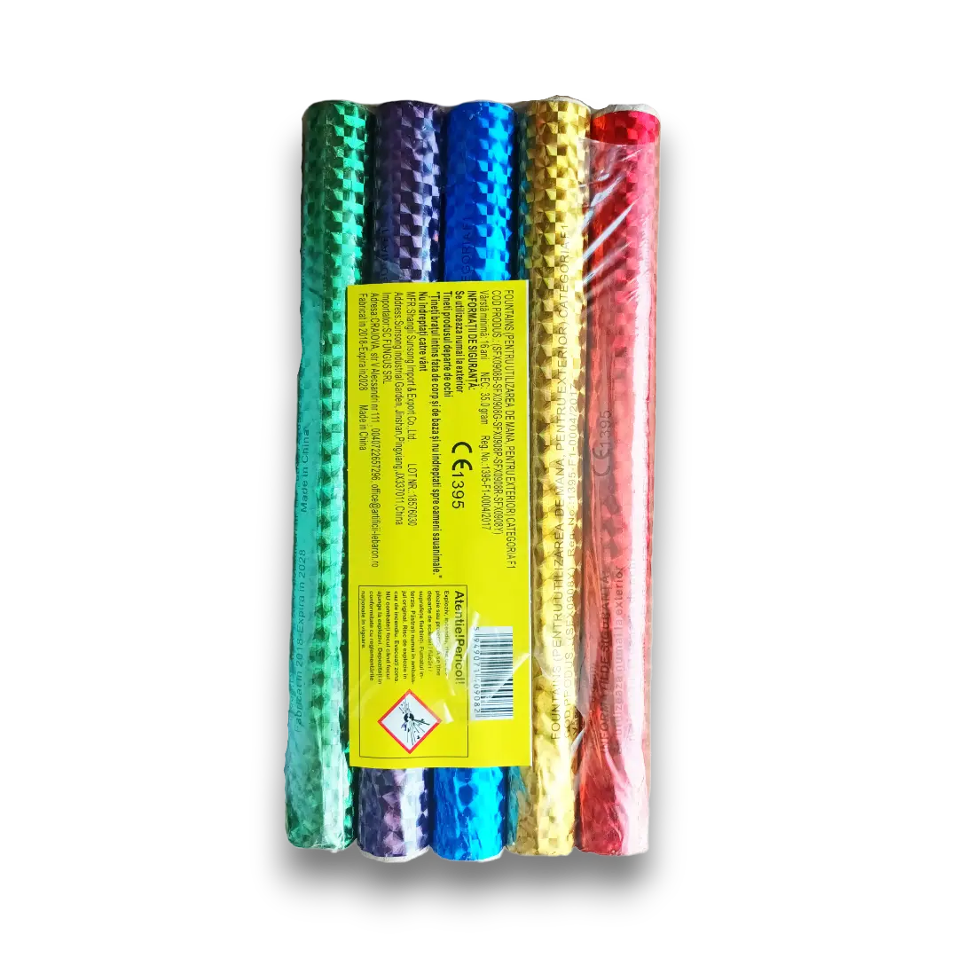 Artificii pentru tort cu doua efecte – 5 culori – 60 sec 5buc/set