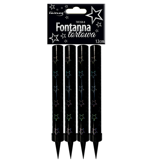 Artificii Tort Negre 12 cm / 4 buc