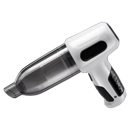 Aspirator Auto Tip Pistol, Klevo, Aspirator cu Aspirare si Suflare, pentru Casa Masina, Multifunctional fara Fir, incarcare 4000mAh, Alb