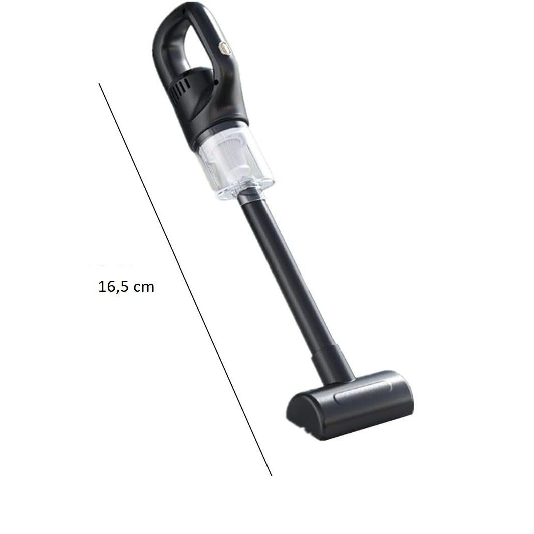 Aspirator Portabil fara Fir, Klevo, Incarcare USB, Pentru Casa si Masina, Autonomie 45 min, Negru
