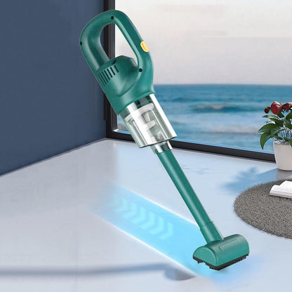 Aspirator Portabil fara Fir, Klevo, Incarcare USB, Pentru Casa si Masina, Autonomie 45 min, Verde