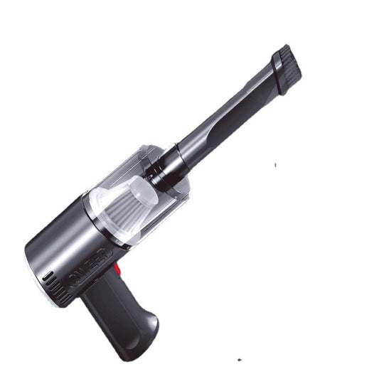 Aspirator Portabil Fara Fir, Klevo, Tip Pistol K7, Pentru Casa si Masina, Incarcare USB, Autonomie 30 Min, 36 x 17 cm, Negru
