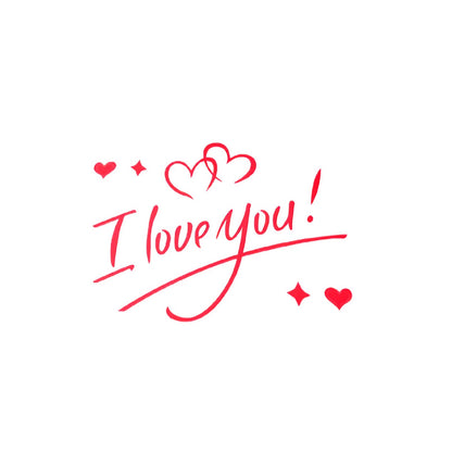 Autocolant I love You, Klevo, Tematica Iubire, 21x29 cm, Rosu