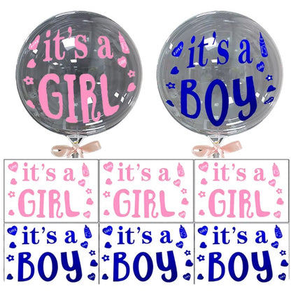 Sticker Autocolant, Klevo, Tematica Gender Reveal, Model Scris It's a Girl, 19.5x27.5 cm, Roz