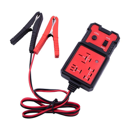 Tester Relee Auto, Klevo, Slot Card 12-24 V, Pentru Relee 4 si 5 Pini, Cu Indicator LED, Cablu 89 cm, 11x5.7 cm, Negru