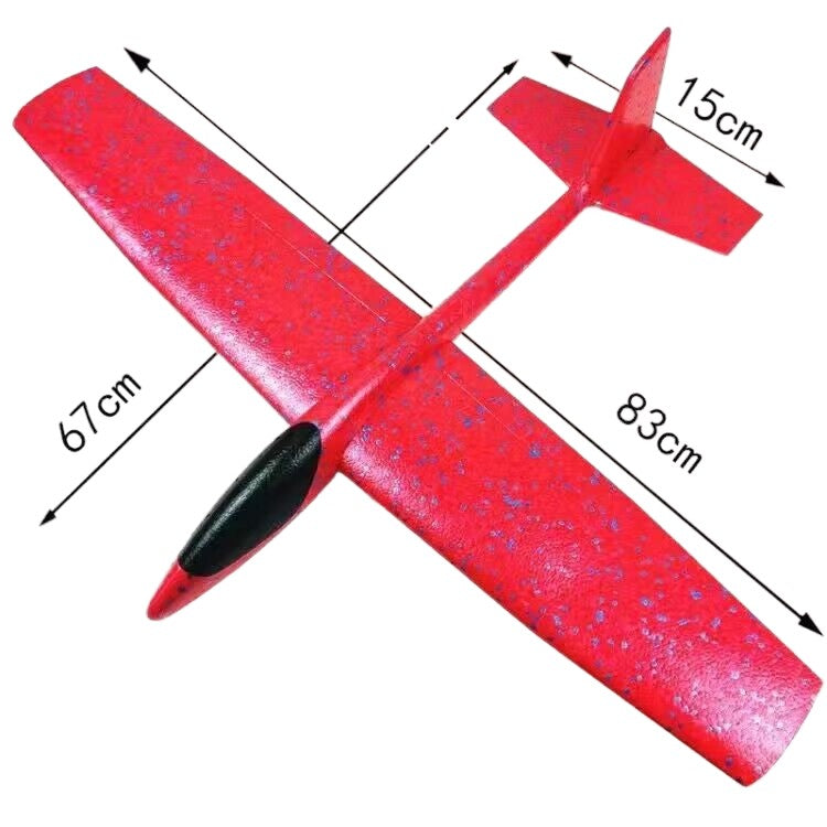 Avion Planor Klevo, din Polistiren, Lungime 84 cm , Jucarie Recreativa, Cascadorii, Rosu