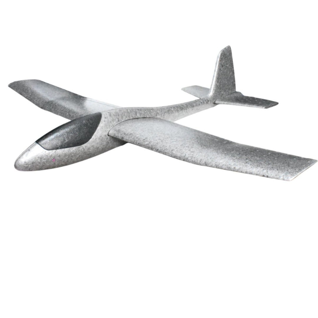 Avion Zburator, Klevo, Tip Planor, 83 cm Lungime, +3 Ani, din Polistiren, Aruncare 10 - 30 m, Gri