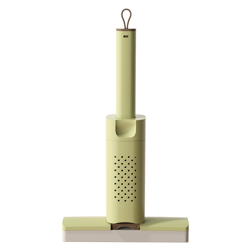 Mini Mop, Klevo, Pentru Uz Casnic, Sistem Autostoarcere, Portabil, Mop cu Burete, Rotire 180°,15 x 27.5 cm, Verde