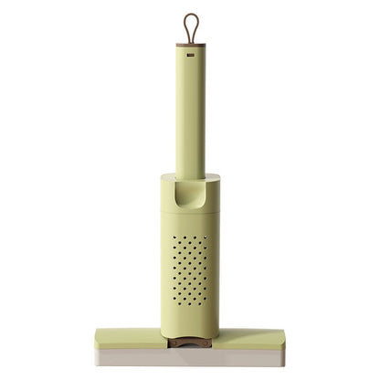 Mini Mop, Klevo, Pentru Uz Casnic, Sistem Autostoarcere, Portabil, Mop cu Burete, Rotire 180°,15 x 27.5 cm, Verde