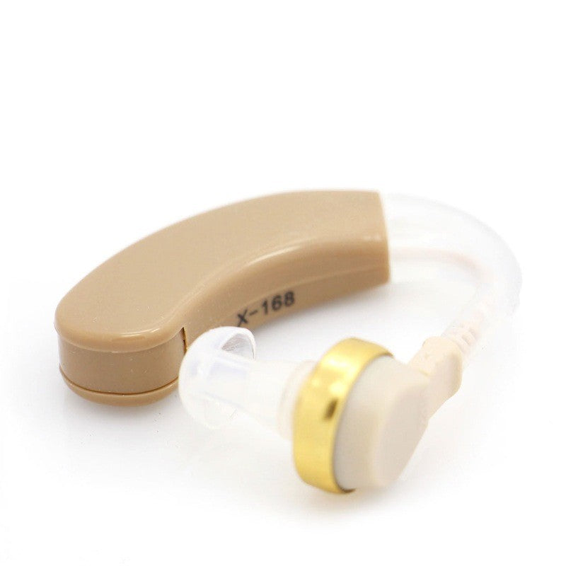 Aparat Auditiv, Klevo, X-168, Aparat pentru Auz Perfect, fixare usoara, Amplificator de sunet in ear, Baterie inclusa pentru Canalul Auditiv, Bej