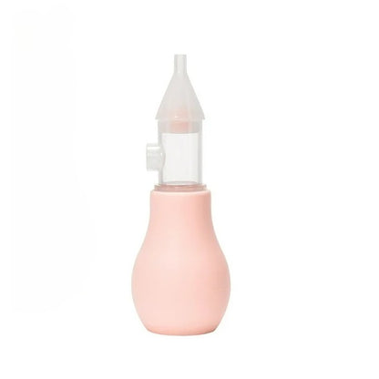 Set Aspirator Nazal pentru Copii, Klevo, Manual, Anti-Reflux, cu Pompita, Usor de Curatat, Varf din Silicon, 11.2x4cm, Roz