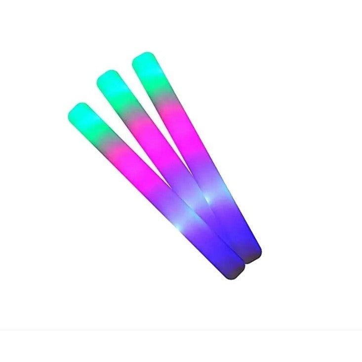 Bagheta cu Led, Klevo, din Burete, cu Baterii, Lumina Multicolora, 48 x 4 cm, Alb