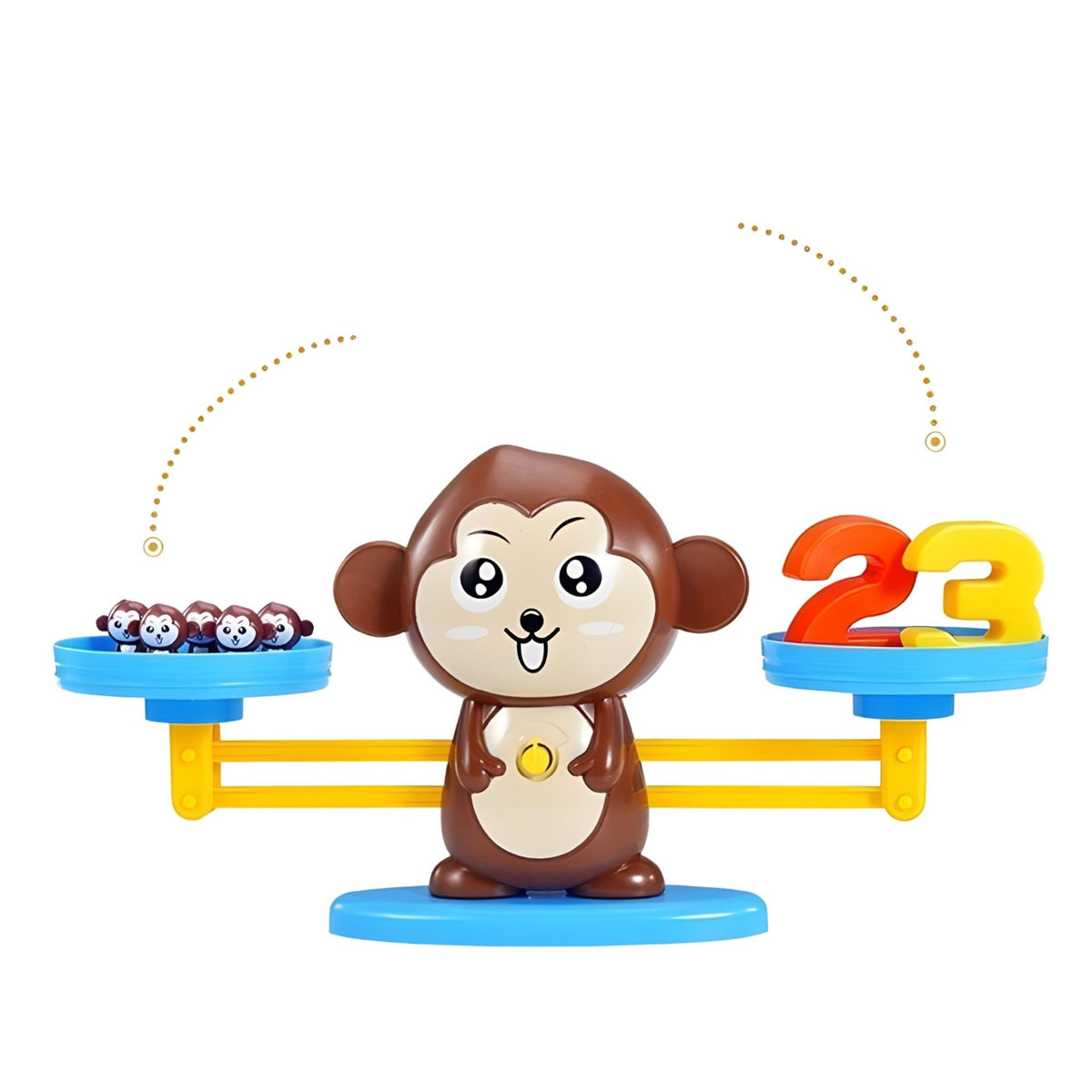 Jucarie Educativa Montessori, Klevo, Joc Interactiv Educational pentru Dezvoltare Logica si Numerare, Model Maimuta Inteligenta, 3 ani+, Maro/Multicolor
