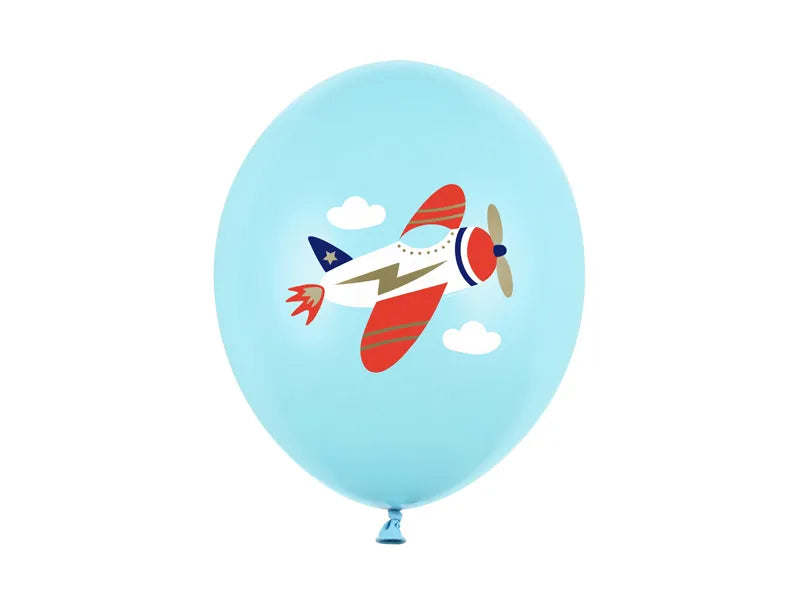 Baloane 30 cm, Avion, Albastru Pastel Deschis