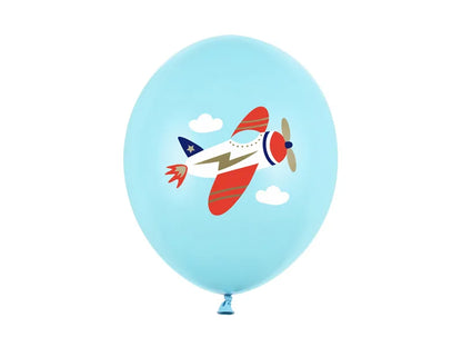 Baloane 30 cm, Avion, Albastru Pastel Deschis
