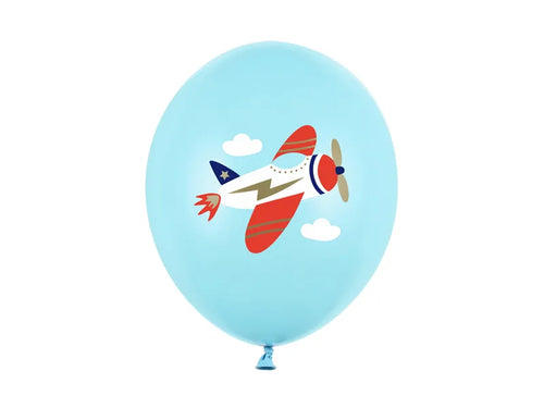 Baloane 30 cm, Avion, Albastru Pastel Deschis