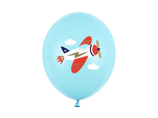 Baloane 30 cm, Avion, Albastru Pastel Deschis