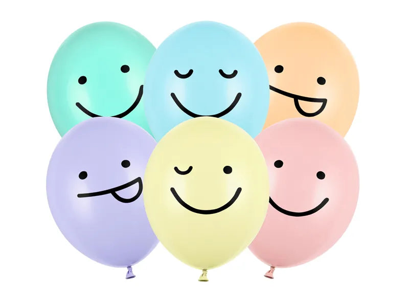 Baloane 30 cm, Smiley-uri, mix