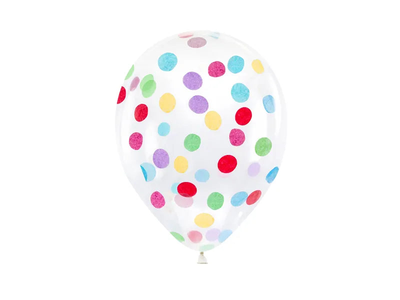 Baloane confetti - cercuri, 30cm, mix