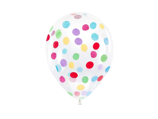 Baloane confetti - cercuri, 30cm, mix