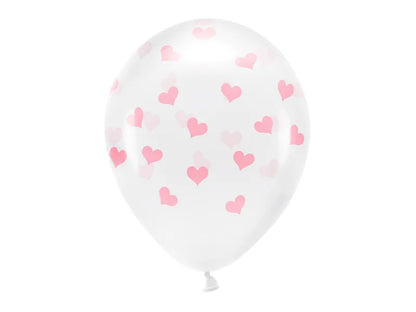 Baloane Eco 33 cm, Inimioare, Transparente