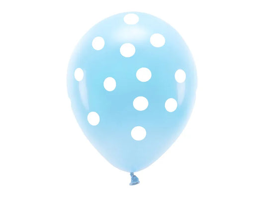 Baloane Eco Pastel 33 cm, Buline, albastru-azur