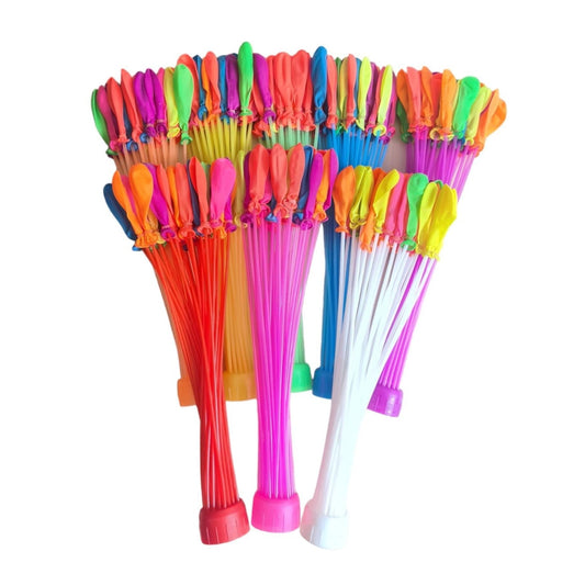 Set 111 Baloane din Latex, Klevo, Aqua Party, Sistem de Umplere Rapida, 10 cm Diametru, Multicolor