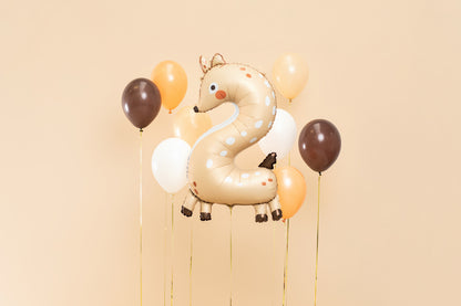 Balon folie Numărul 2 - Căpriorul, 65x102 cm, mix (1 pachet / 1 buc.)
