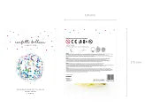 Balon confetti - cercuri, 1m, mix