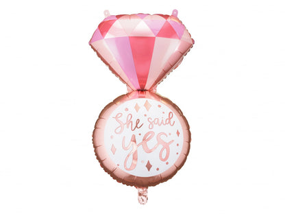 Balon de folie inel "she said yes" 41 x 72 cm
