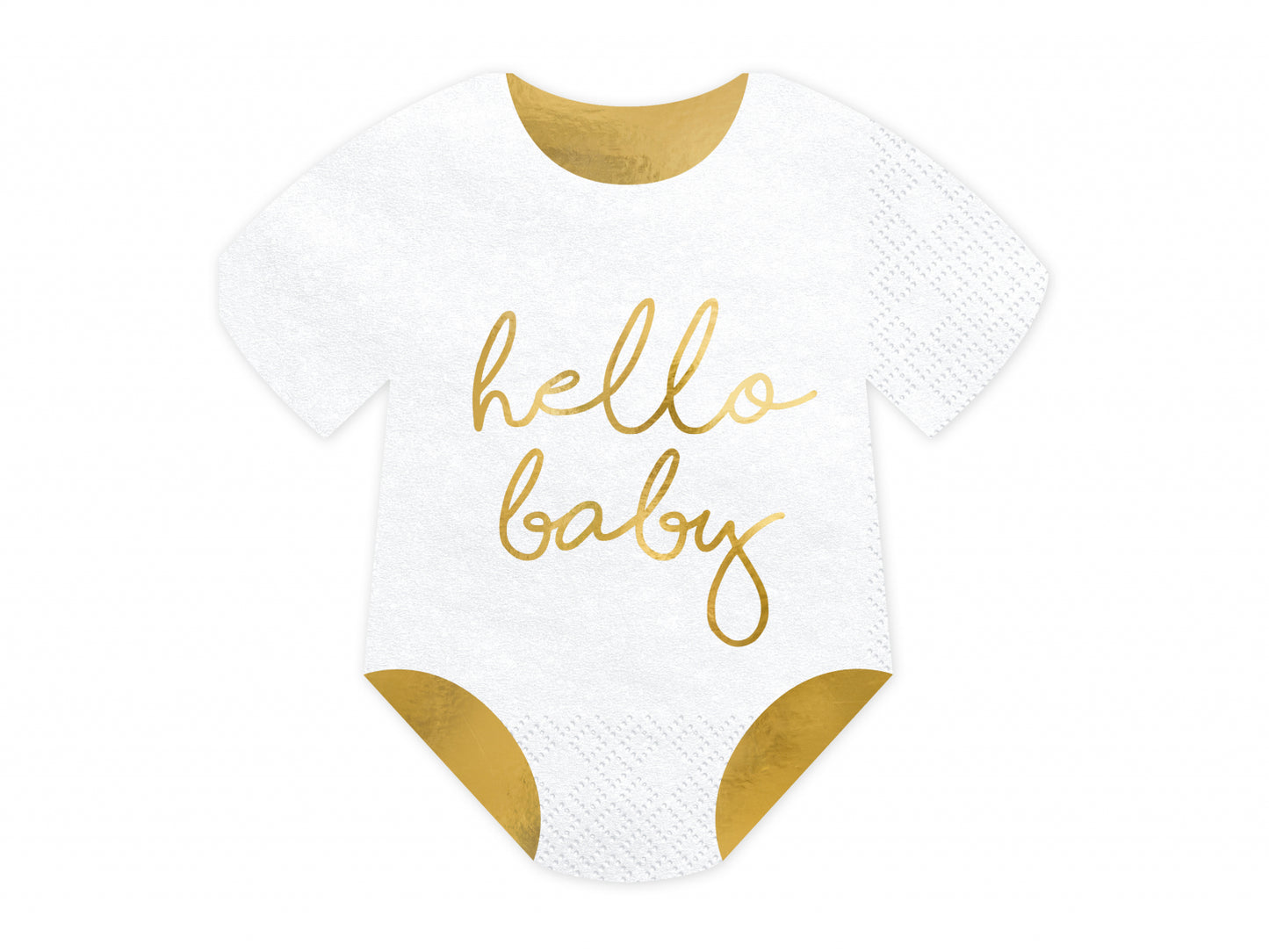 Set 20 servetele Body - Hello Baby, albe, 16x16cm