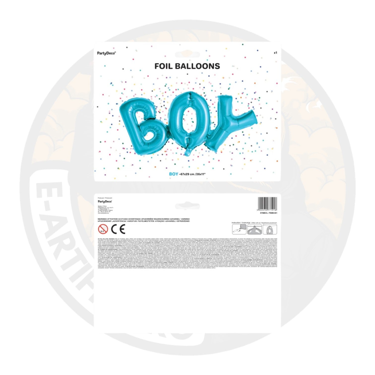 Balon din folie boy, 67 cm, albastru