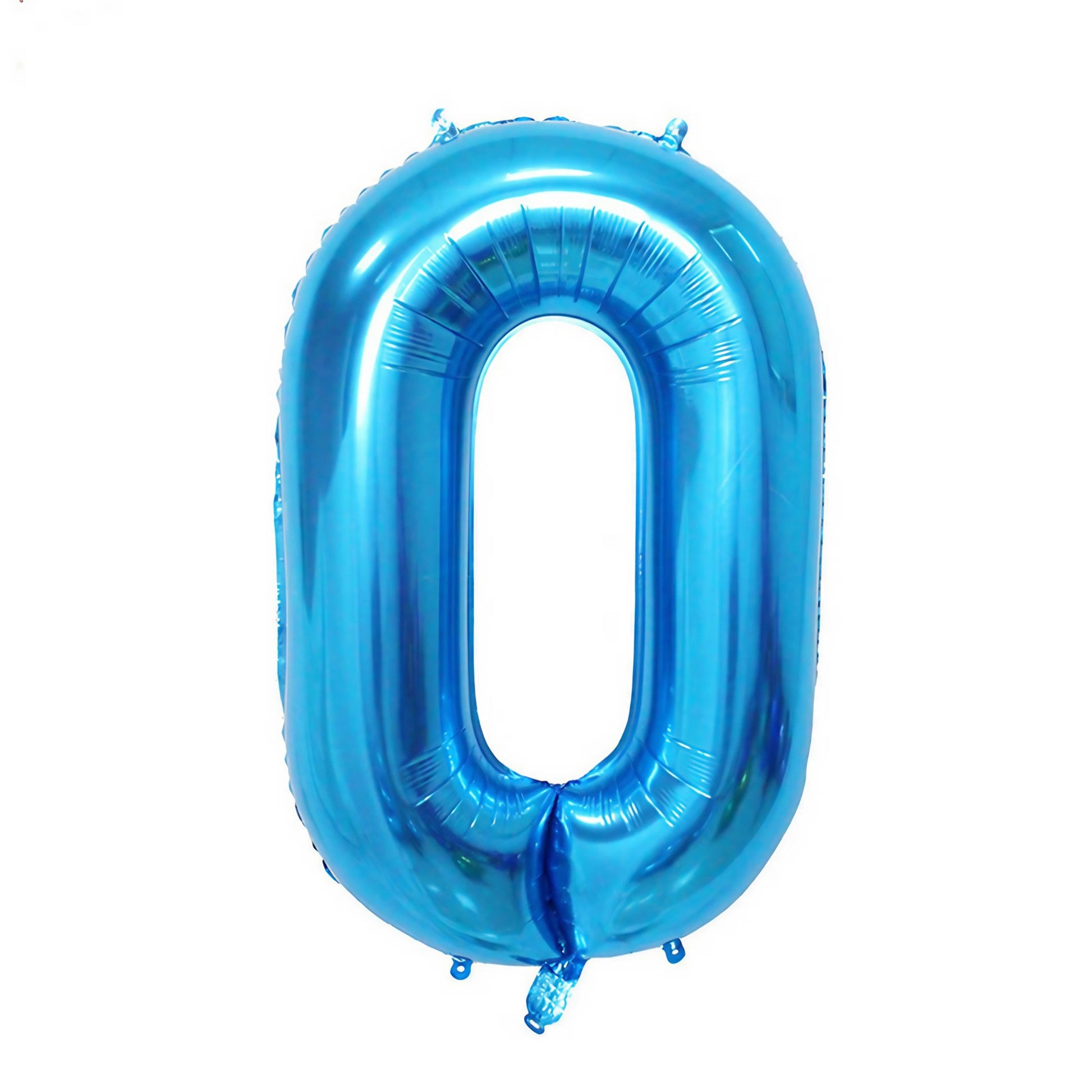 Balon din Folie Klevo, Cifra 0, 81 cm, Pentru Aer sau Heliu, Bulk, Albastru