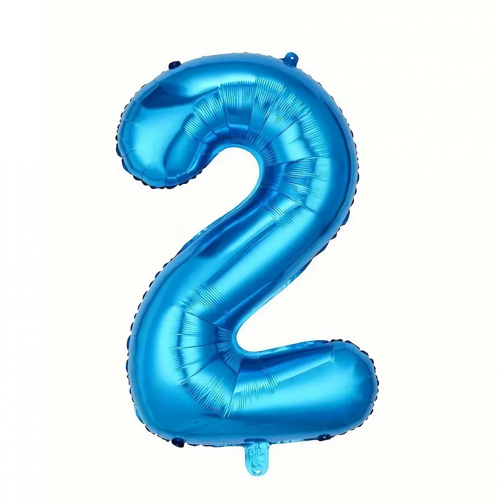 Balon din Folie Klevo, Cifra 2, 81 cm, Pentru Aer sau Heliu, Albastru
