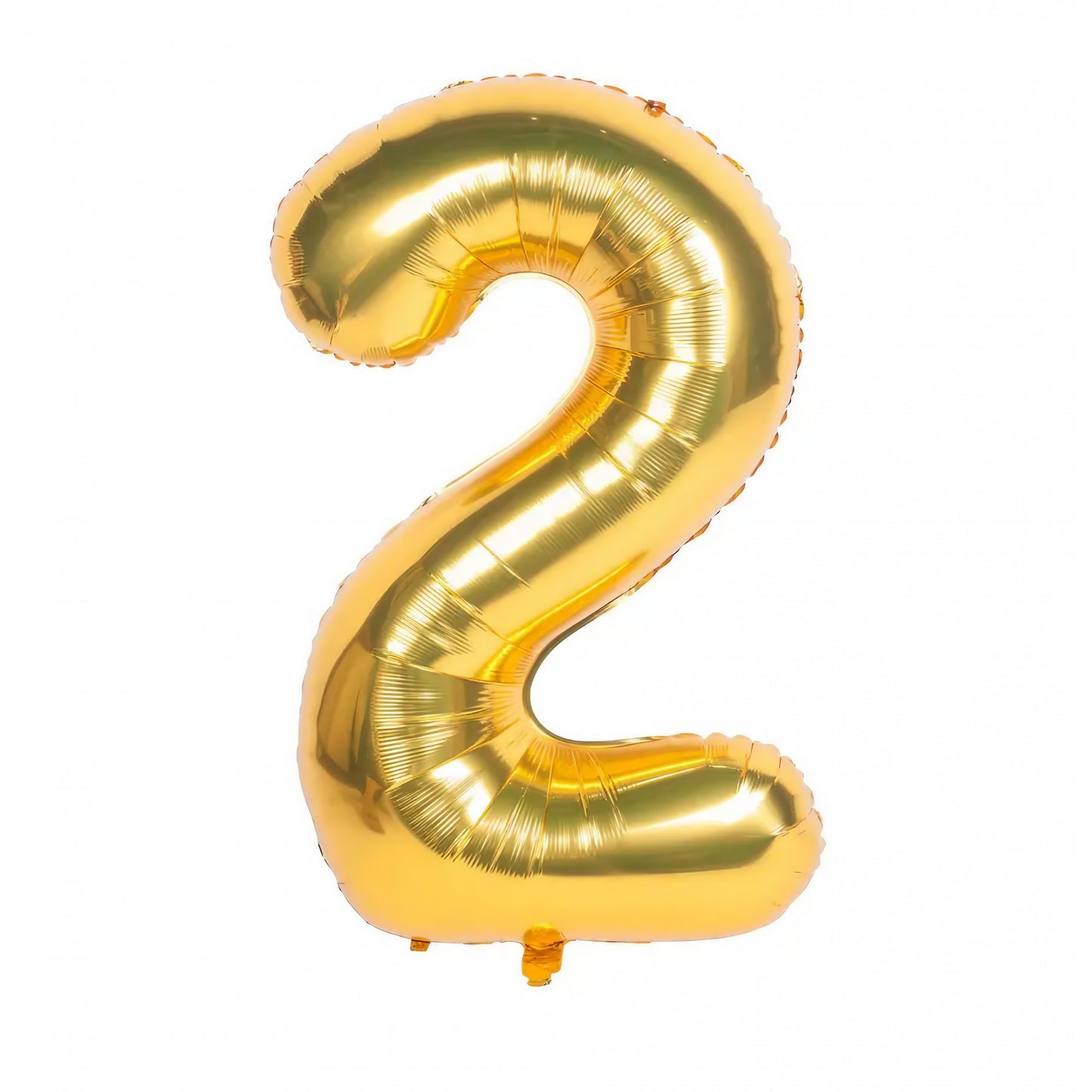 Balon din Folie Klevo, Cifra 2, 81 cm, Pentru Aer sau Heliu, Auriu