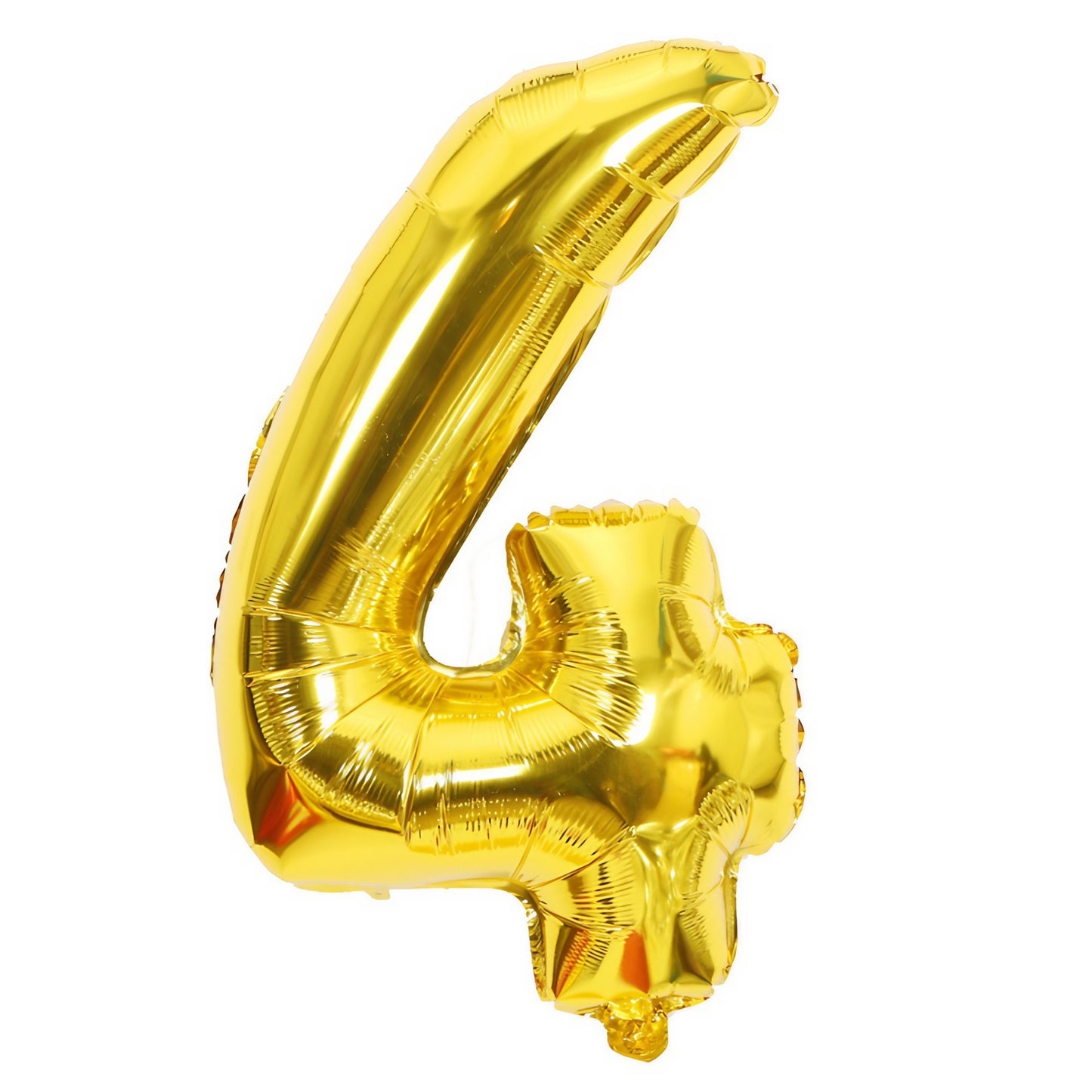 Balon din Folie Klevo, Cifra 4, 81 cm, Pentru Aer sau Heliu, Bulk, Auriu