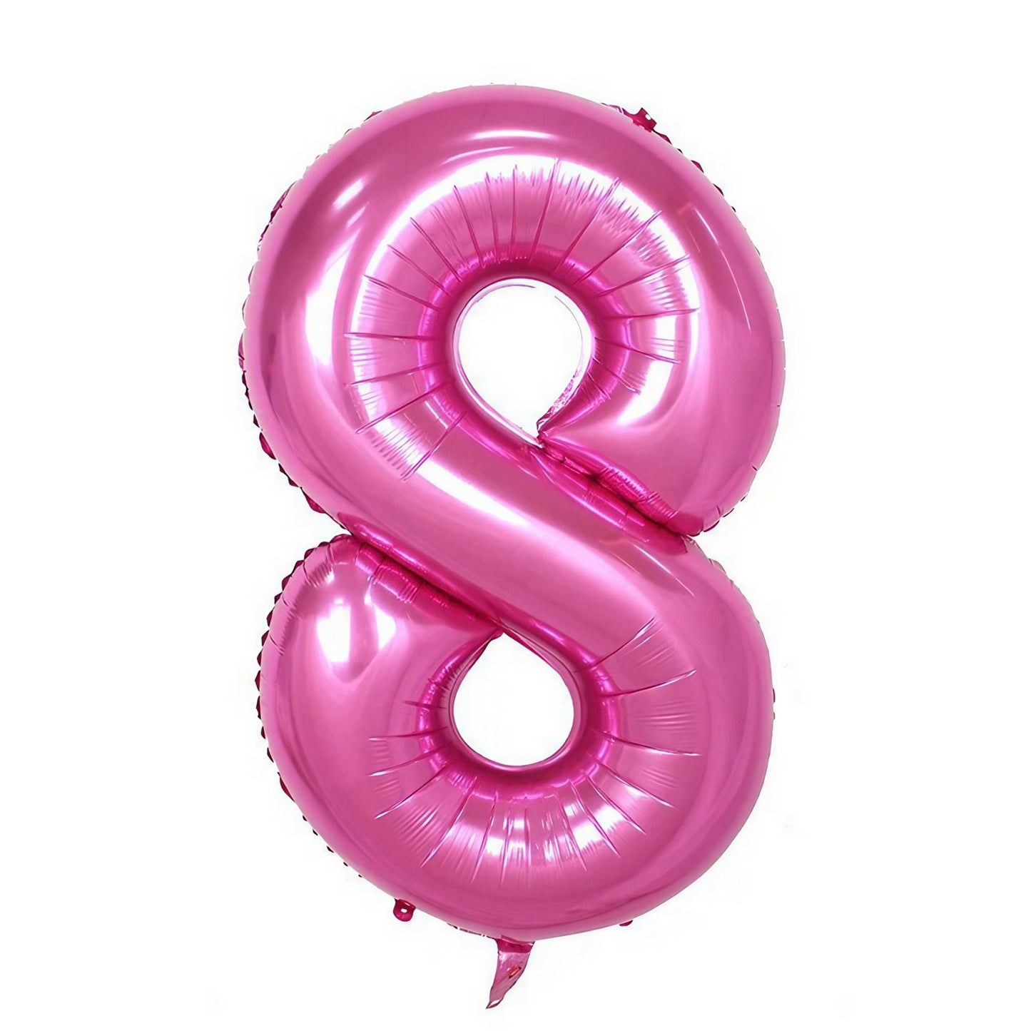 Balon din Folie Klevo, Cifra 8, 81 cm, Pentru Aer sau Heliu, Bulk, Roz